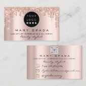 メイクアップ眉毛まばゆみピンクのローズドリップリップリップリップクリスリップカーズブ 名刺 (正面/裏面)