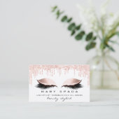 メイクアップ眉毛まばゆみピンク白スパーク爪、 ネイル 名刺 (スタンド正面)