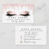 メイクアップ眉毛まばゆみピンク白スパーク爪、 ネイル 名刺 (正面/裏面)