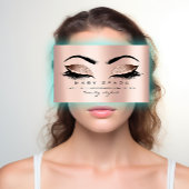 メイクアップ眉毛まばゆみピンク色のミコラード爪、 ネイル 名刺