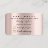 メイクアップ眉毛まばゆみブラウンズバラスパークインスタグラ 名刺 (裏面)