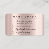 メイクアップ眉毛まばゆみブラウンズバラスパークソーシャル 名刺 (裏面)