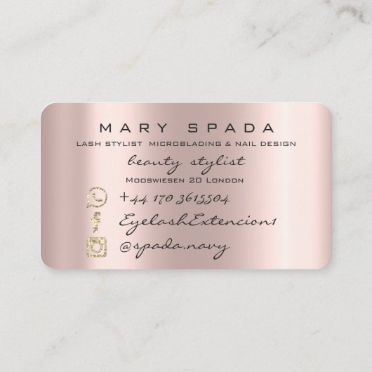 メイクアップ眉毛まばゆみブラウンズバラスパークソーシャル 名刺 (裏面)