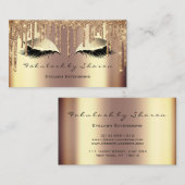 メイクアップ眉毛まぶしグリッタードリップスセピア金ゴールド 名刺 (正面/裏面)
