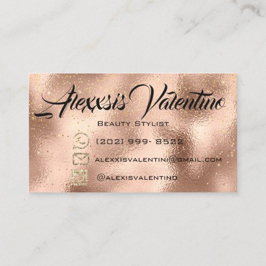 メイクアップ眉毛まぶしグリッタードリップスパークソーシャル 名刺 (裏面)