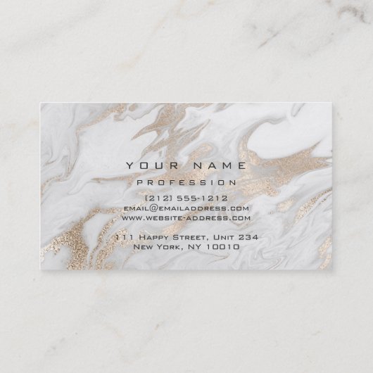 メイクアップ眉毛まぶしグリッター大理石輝 名刺 (裏面)