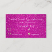 メイクアップ眉毛まぶしグリッター金ゴールド紙吹雪ピンク 名刺 (裏面)