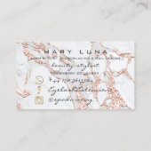 メイクアップ眉毛まぶしバラ金ゴールド大理石銅 名刺 (裏面)