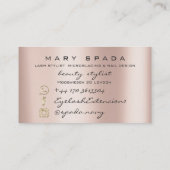 メイクアップ眉毛まぶしピンクスパウェルネス爪、 ネイル 名刺 (裏面)