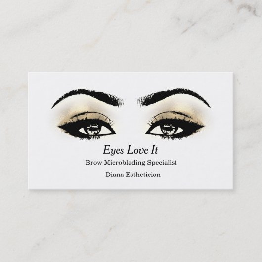 メイクアップ眉毛まぶし金ゴールドホワイトブラック美しい 名刺