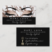 メイクアップ眉毛まぶし銅金ゴールド大理石溶融 名刺 (正面/裏面)