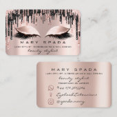 メイクアップ眉毛まぶし黒いドリップスパーク爪、 ネイル 名刺 (正面/裏面)