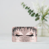 メイクアップ眉毛まぶし黒いドリップスパーク爪、 ネイル 名刺 (スタンド正面)