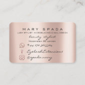 メイクアップ眉毛まぶし黒いドリップスパーク爪、 ネイル 名刺 (裏面)