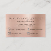 メイクアップ眉毛まゆグリッターダイヤモンドピンクシルバー 名刺 (裏面)