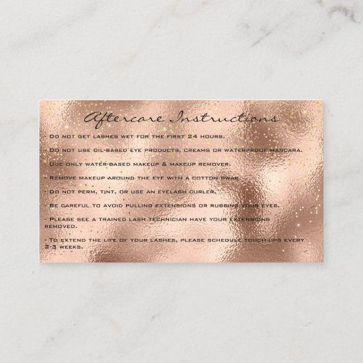 メイクアップ眉毛まゆグリッタードリップアフターケア 名刺 (裏面)