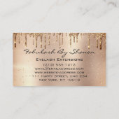 メイクアップ眉毛まゆグリッターバラ金ゴールドドリップ 名刺 (裏面)