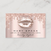 メイクアップ眉毛まゆピンクのローズスパークキスLIps 名刺 (正面)