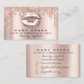 メイクアップ眉毛まゆピンクのローズスパークキスLIps 名刺 (正面/裏面)