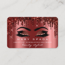 メイクアップ眉毛まゆブルゴーニュ火花爪、 ネイル 名刺