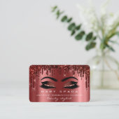 メイクアップ眉毛まゆブルゴーニュ火花爪、 ネイル 名刺 (スタンド正面)