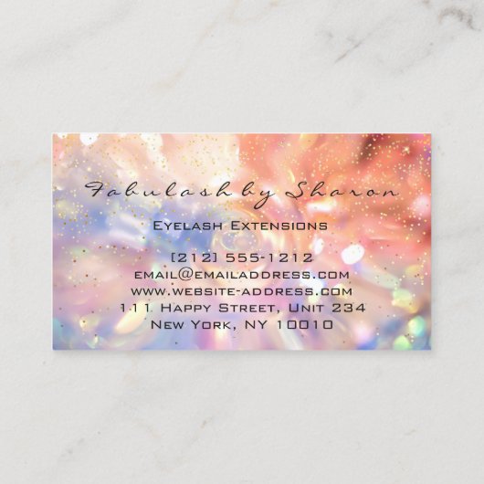 メイクアップ眉毛ろう点滴バラ自筆証書 名刺 (裏面)