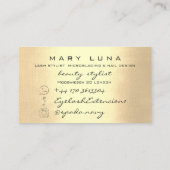 メイクアップ眉毛ラッシュシャンパイニュ金ゴールド 名刺 (裏面)