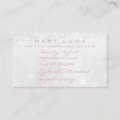 メイクアップ眉毛ラッシュバラグレーシルバーピンクスタジオ 名刺 (裏面)