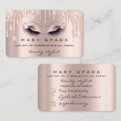 メイクアップ眉毛ラッシュバラブラウンソーシャルメディアのロゴ 名刺 (正面/裏面)