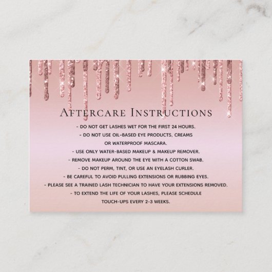 メイクアップ眉目点眼点眼点眼点滴後介護カード点滴 紹介カード (裏面)