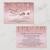 メイクアップ眉目点眼点眼点眼点滴後介護カード点滴 紹介カード (正面/裏面)