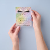 メイクアップ美しいグリッター価格ラッシュホログラフパステル チラシ (手)