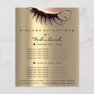 メイクアップ美しいサロングリッターフライヤーグレーバラ金ゴールド チラシ