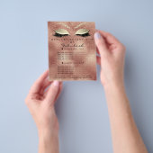 メイクアップ美しいサロングリッターフライヤーバラ金ゴールドスキニー チラシ (手)