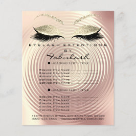 メイクアップ美しいサロングリッターフライヤーバラ金ゴールドスキニー チラシ