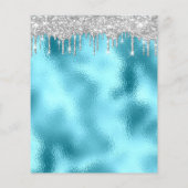 メイクアップ美しいサロンシルバーグリッターブルードリップ チラシ (裏面)