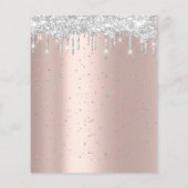 メイクアップ美しいサロンバラグリッターフライヤーグレードリップ チラシ (裏面)