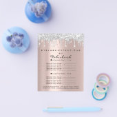 メイクアップ美しいサロンバラグリッターフライヤーグレードリップ チラシ (シングル)