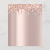 メイクアップ美しいサロンバラグリッターフライヤースパークドリップ チラシ (裏面)