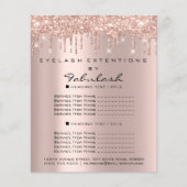 メイクアップ美しいサロンバラグリッターフライヤースパークドリップ チラシ (正面)