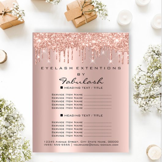 メイクアップ美しいサロンバラグリッターフライヤースパークドリップ チラシ