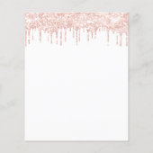 メイクアップ美しいサロンバラグリッターフライヤーホワイトドリップ チラシ (裏面)