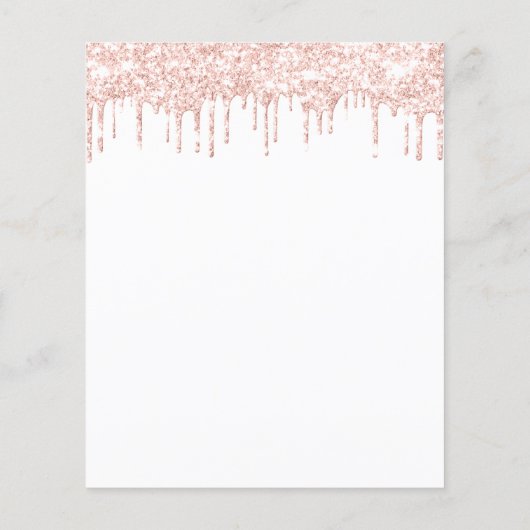 メイクアップ美しいサロンバラグリッターフライヤーホワイトドリップ チラシ (裏面)