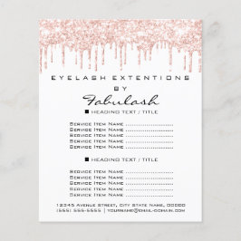 メイクアップ美しいサロンバラグリッターフライヤーホワイトドリップ チラシ