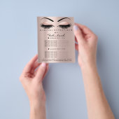 メイクアップ美しいサロンバラグリッターフライヤーラッシュブローズ チラシ (手)