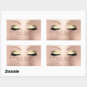 メイクアップ美しいサロンバラスキニーアドレスラグジュアリー 長方形シール (シート)