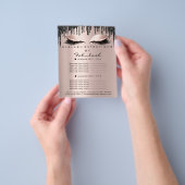 メイクアップ美しいサロンバラブラックドリップスフライヤーラッシュ チラシ (手)