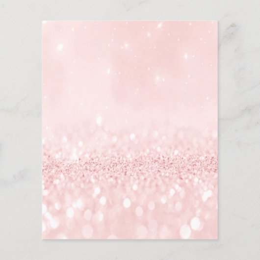 メイクアップ美しいサロンピンクグリッターフライヤーパウダーラッシュ チラシ (裏面)