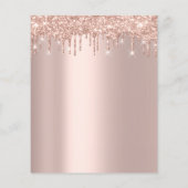 メイクアップ美しいサロンピンクグリッターフライヤーブロウズラッシュ チラシ (裏面)