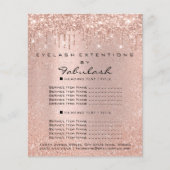 メイクアップ美しいサロンヘアバラグリッターフライヤードリップ チラシ (正面)